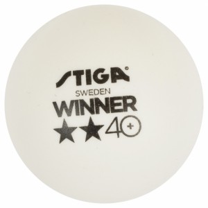 Мячи пластиковые STIGA WINNER 2** ABS 40+ 6шт (белые)